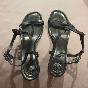 Tory Burch Miller T-Strap Leather Wedge